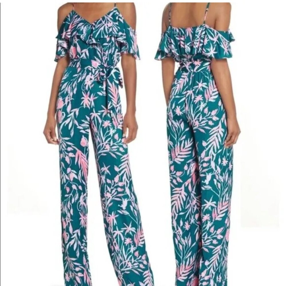 Lilly Pulitzer Emilea Jumpsuit in Tidal Wave - XS